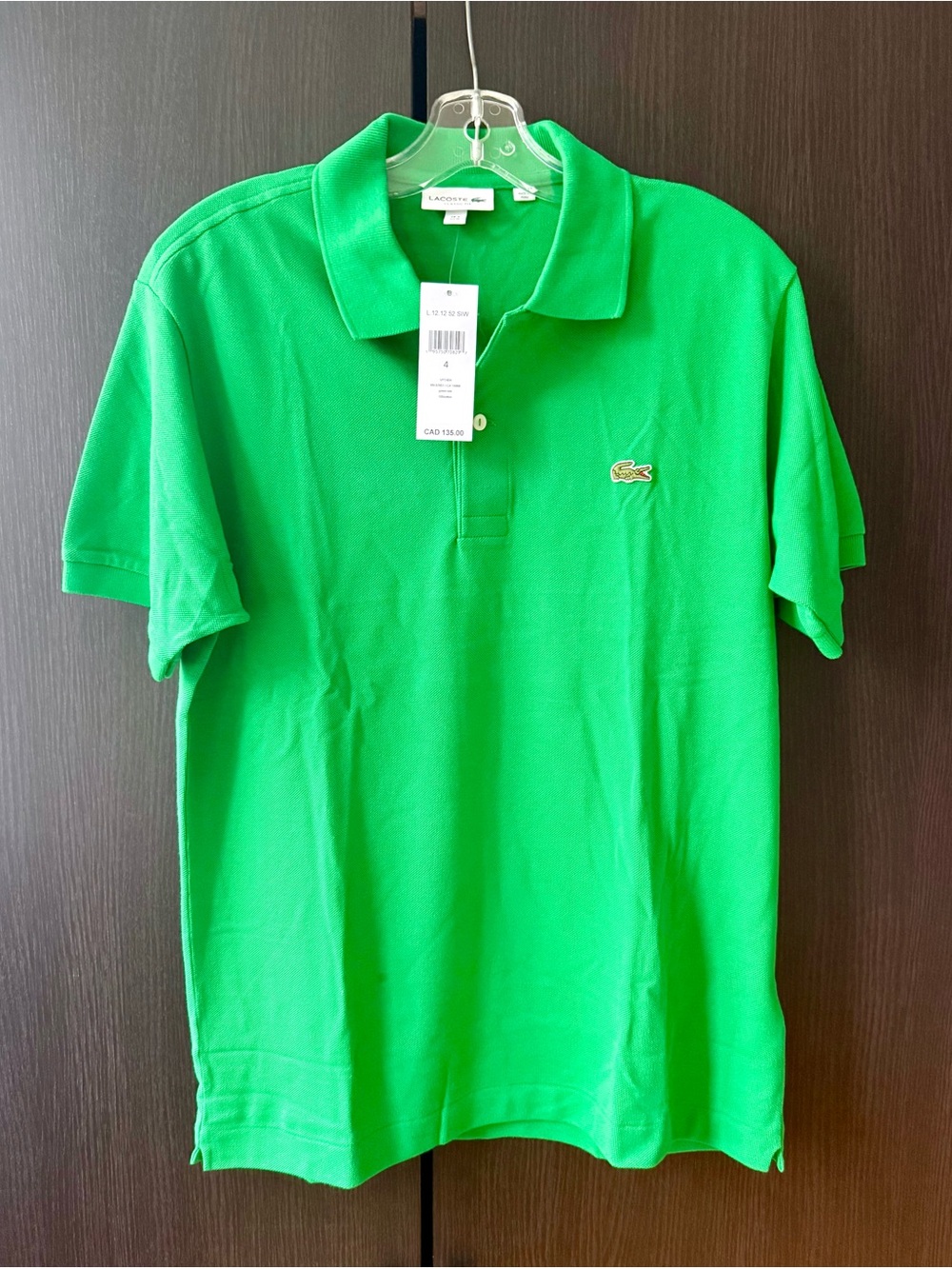 Lacoste Men's Polo Shirt in Bright Green with Crocodile Logo